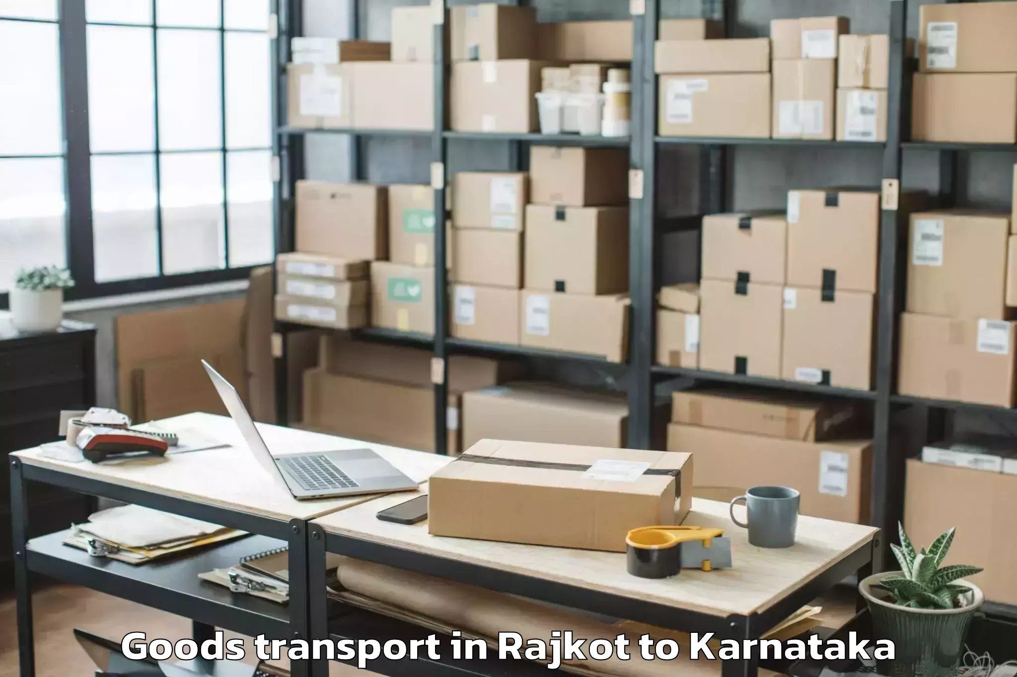 Top Rajkot to Karnataka Goods Transport Available